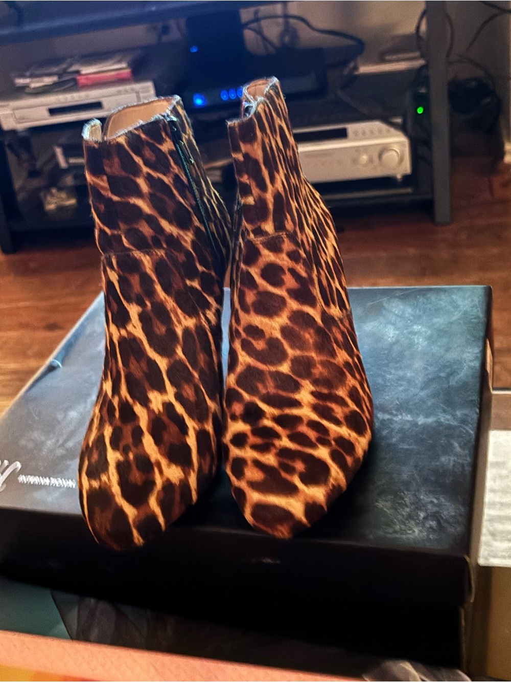 INC International Concepts Leopard-Print Ankle Boots - Brown